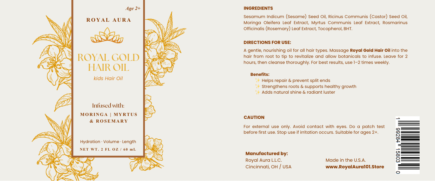 Royal Gold Hair Oil (2 oz) - Hydration · Volume · Length