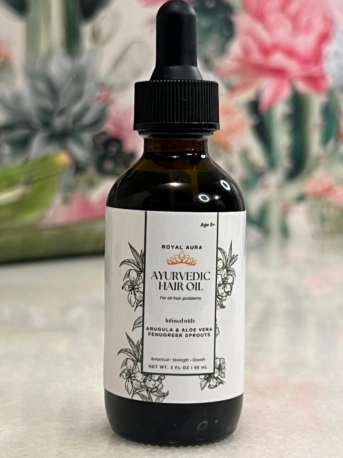 Royal Ayurvedic Hair Oil 2 oz - Botanical, Strength & Growth