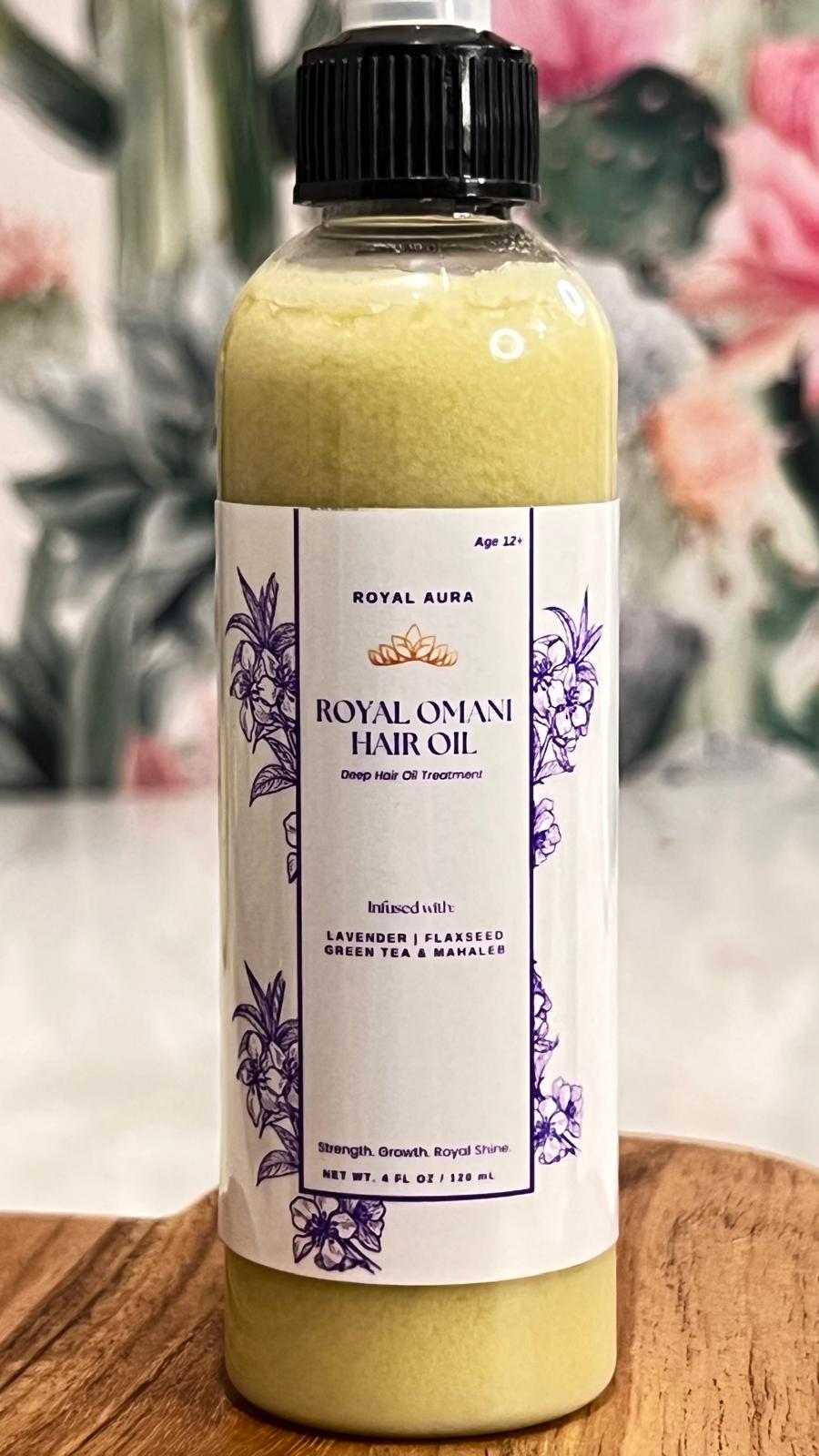 Royal Omani Hair Oil (4 oz) - Deep Oiling, Shine, Growth, Thickening