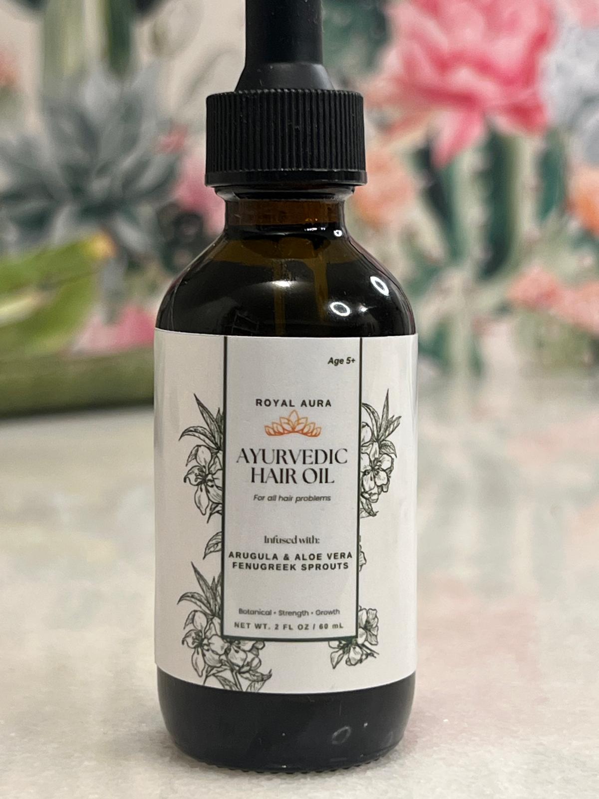 Royal Ayurvedic Hair Oil 2 oz - Botanical, Strength & Growth