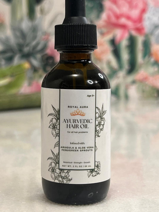 Royal Ayurvedic Hair Oil 2 oz - Botanical, Strength & Growth